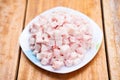 Sliced streaky pork for cooking pork crackling Royalty Free Stock Photo