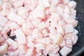 Sliced streaky pork for cooking pork crackling Royalty Free Stock Photo