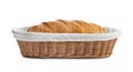 Sliced tasty fresh bread in wicker basket Royalty Free Stock Photo