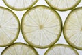 Sliced into thin slices fresh lime Royalty Free Stock Photo