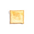 Sliced toast bread isolated on white background. Top view Royalty Free Stock Photo