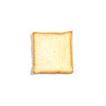 Sliced toast bread isolated on white background. Top view Royalty Free Stock Photo