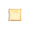 Sliced toast bread isolated on white background. Top view Royalty Free Stock Photo