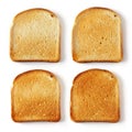 Sliced Toast Bread isolated on white Royalty Free Stock Photo