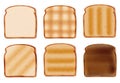 Sliced toast bread isolated on white Royalty Free Stock Photo