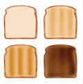 Sliced toast bread isolated on white Royalty Free Stock Photo