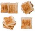 Sliced Toast Bread over white Royalty Free Stock Photo