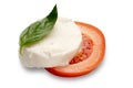 Sliced tomato mozzarella and basil Royalty Free Stock Photo