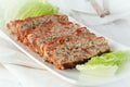 Sliced turkey meatloaf Royalty Free Stock Photo