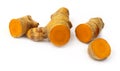 Sliced turmerics Royalty Free Stock Photo