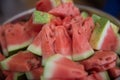 Sliced up watermelon