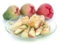 Sliced water apple or rose apple Royalty Free Stock Photo