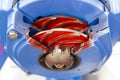 Sliced water turbine. Inside blades view Royalty Free Stock Photo