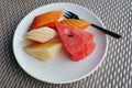 Sliced watermelom And papaya Fruit Royalty Free Stock Photo