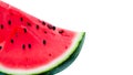 Sliced of watermelon isolated on white background. Fresh watermelon banner. Copy space