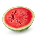 Sliced of watermelon isolated over white background Royalty Free Stock Photo