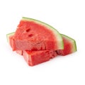 Sliced of watermelon isolated over white background Royalty Free Stock Photo