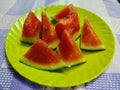 Sliced Watermelon on plate