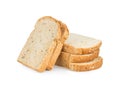 sliced wheat bread isolated white Royalty Free Stock Photo