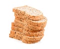 Sliced wheat bread isolated on white background Royalty Free Stock Photo