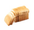 Sliced white bread isolated Royalty Free Stock Photo