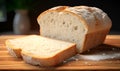 sliced white bread macro, ai generative Royalty Free Stock Photo