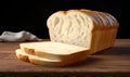 sliced white bread macro, ai generative Royalty Free Stock Photo