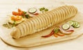 Sliced white bread roll Royalty Free Stock Photo