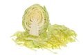 Sliced white cabbage