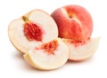 Sliced white peach