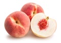 Sliced white peach