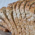 Sliced whole Grain Bread macro Royalty Free Stock Photo