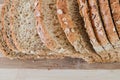 Sliced whole Grain Bread macro Royalty Free Stock Photo