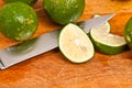 Sliced and whole limes
