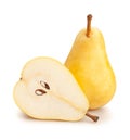 sliced yellow pear