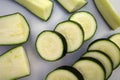 Sliced zucchini Royalty Free Stock Photo