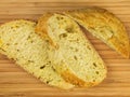 Slices of Baked Corn Bread Royalty Free Stock Photo