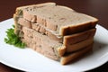 Slices bread pate. Generate Ai