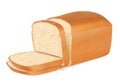 Slices bread. Realistic fresh bakery products stack of baguette vector delicious bread