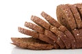 Slices of brown whole grain bread Royalty Free Stock Photo