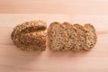 Slices of cereal bread