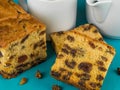 Slices of Cherry Fruit Cake With Tea or Coffee Royalty Free Stock Photo
