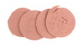 Slices of chicken bologna Royalty Free Stock Photo