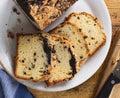 Slices of Chocolate Marble Loaf Cake Royalty Free Stock Photo