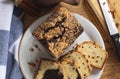 Slices of Chocolate Marble Loaf Cake