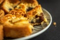 slices of christmas mince pie closeup Royalty Free Stock Photo
