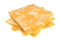 Slices of Colby-Jack cheese on a white background Royalty Free Stock Photo