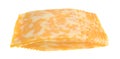 Slices of Colby-Jack cheese on a white background Royalty Free Stock Photo