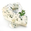 Slices of Danish Blue cheese. Royalty Free Stock Photo