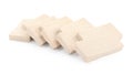 Slices of delicious raw tofu on white Royalty Free Stock Photo